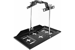 Greluma Batterihållare - 23 cm bult med 28 cm batteribricka, korrosionsbeständig stålförvaring Batterihållare Justerbar fäste för bil, båt, marin