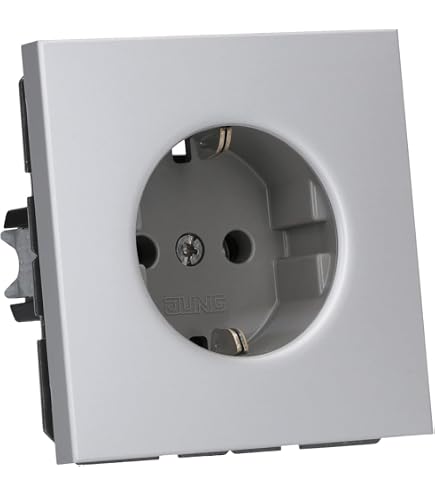 Enchufe Jung AS500 - Interruptor Botón Basculante Con Marco USB Blanco Alpino