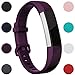 Produktbild HUMENN Für Fitbit Alta HR Armband, Alta Armband Verstellbares Sport Ersatz Band Ersatzarmband Wristband Silikonarmband Fitness Zubehörteil mit Metallschließe Large Pflaume