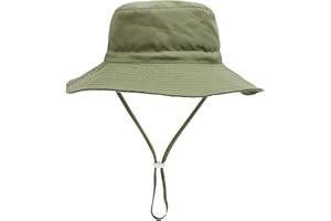 YANWANG Baby Kids Adjustable Bucket Sun Hat, UPF 50+ Sun Protection Beach Cap for Toddler Boys Girls