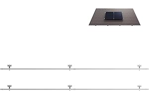 Anker SOLIX Schrägdachhalterungen, 2-Panel, Ziegeldach, Aluminiumlegierung, wetterfest und robust, silberfarben, Solarmodul-Halterung für Balkonkraftwerke