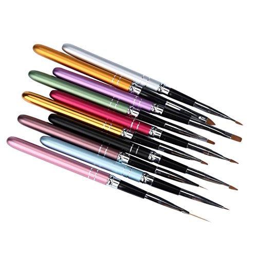 Nagel Kunst Oyedens 10pcs Nagel-Kunst-HäUtchen UV Gel Pinsel Stift - 3