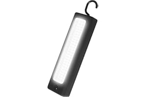 RTDHO 72 LED Magnetic Inspection Light Battery Powered Work Light with Hanging Hook,Portable Bright LED Torch 140 Lumen Cold White Inspection Lamp for Camping Fishing DIY Cordless Garage Mechanic Workshop