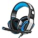 Produktbild Gaming Headset für PS4 PC Xbox One,Beexcellent GM-2 3.5mm Gaming Headset Over-Ear Kopfhörer Ohrhörer Stirnband mit Mikrofon LED-Licht für xBox One PS4 Laptop Tablet Handys (Blau+Schwarz)