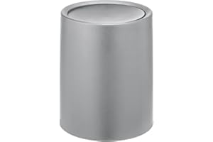 WENKO 25219100 Atri kosz na śmieci z uchylną pokrywą, 6 l, tworzywo sztuczne; Szary