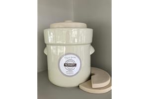 MS-STEINZEUG Gärtopf, Sauerkrauttopf 10 Ltr. creme weis