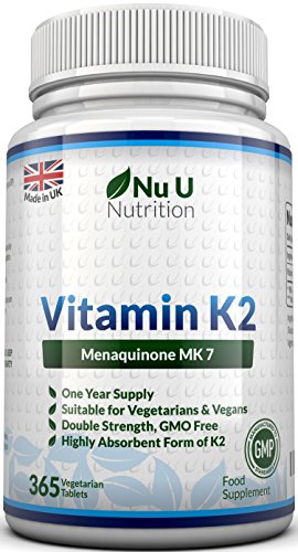Vitamin K2 MK 7 200mcg | 365 Vegetarian and Vegan Tablets (not Capsules) | One Year Supply of High Strength Vitamin K2 Menaquinon MK7 from Trans-Isomer by Nu U Nutrition - Image 5