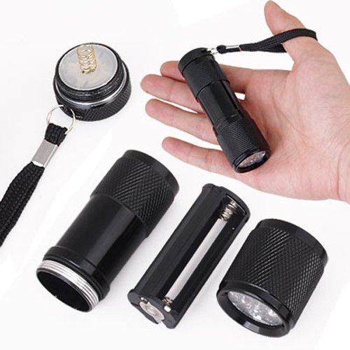 Ecloud Shop 9 LED UV Lampe Torch Taschenlampe Leuchte für Outdoor - 2