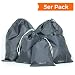 Produktbild Goodington Packbeutel-Set 5-teilig, Organizer Beutel für Koffer, Rucksack und Reisetasche, Premium Reisebeutel Set als Schuhbeutel oder Wäschebeutel in DREI verschiedenen Größen