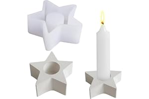 NSXIN Silikonform Kerzenhalter, 3D Gießform Kerzenhalter DIY Silikon Kerzenformen Handgemachte Regenbogen Zahlen Giessformen Stabkerzenhalter für Wohndekoration Kunst Dekoration (Stil T)