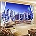 Produktbild Benutzerdefinierte Fototapete 3D New York City Nachtwand Wohnzimmer Sofa Tv Hintergrund Wand Papierrolle Wandverkleidung