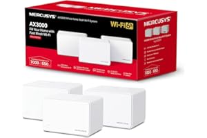Mercusys Halo H3000X(3-Pack) - Router Mesh WiFi 6 AX3000, Dual Band 2 4Ghz/5Ghz, 3X porty Gigabit, Zasięg do 650m², MU-MIMO,OFDMA, 1024-QAM