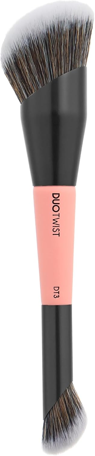 Maiko brocha doble DUO TWIST DT3 biselada para contorno y corrector