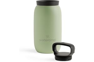 WATERDROP MICRODRINK Tazza termica Waterdrop® multiuso da 400 ml, bottiglia termica isolata in acciaio inossidabile, 24 ore fredda - 12 ore calda, a tenuta stagna e infrangibile, tazza da caffè da asporto