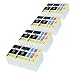 Produktbild 20 Druckerpatronen für Epson T2711 XL - T2714 XL - WF 3620 3640 7110 7610 7620 - Black 32ml, Cyan Magenta Yellow je 18 ml