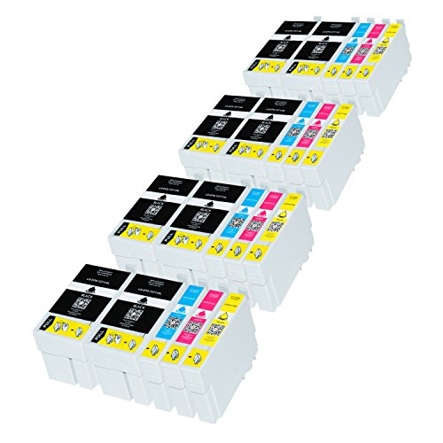 20 Druckerpatronen für Epson T2711 XL - T2714 XL - WF 3620 3640 7110 7610 7620 - Black 32ml, Cyan Magenta Yellow je 18 ml