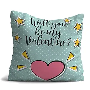 Giftcart|Will You Be My Valentine Cushion Cover|-Gift for Boyfriend|Gift for Husband|Gift for Wife|Gift for Girlfriend