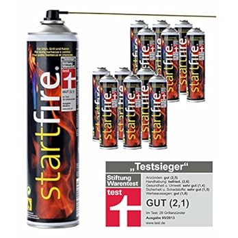 12x Startfire Grillanznder Spray 600ml Kaminanznder Grill Kamin Anznder Feuerspray