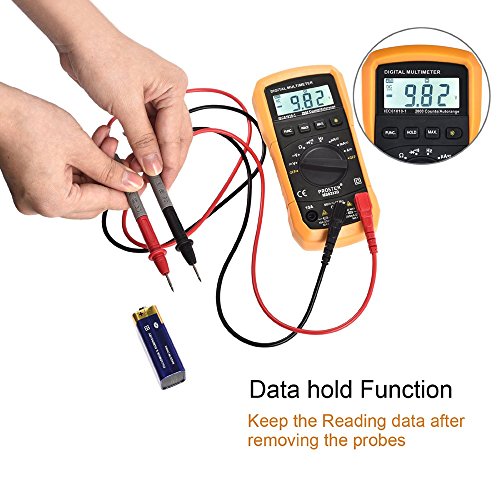 Proster Digitaler Multimeter Auto ranging Digital Multimeter Multitester- AC / DC Spannung DC Strom Dioden Transistor Kontinuität Tester mit Hintergrundbeleuchtung LCD - 7