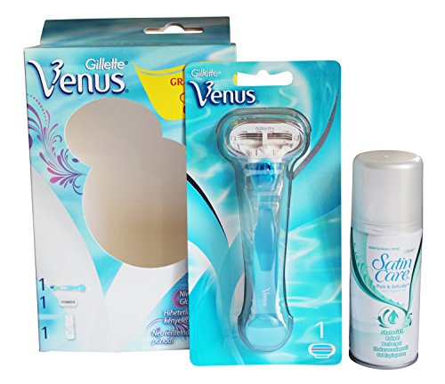 Gillette Venus Shaving Set for Women - 1 x Razor (Head, Handle) + 1 x Shave Gel - Complete Kit for Her