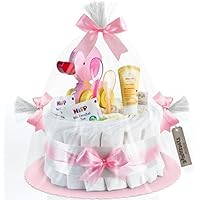 Timfanie® Windeltorte | Ziehente (1-stöckig / zart-rosa) vario