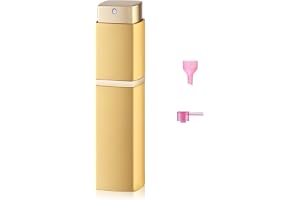 Lulupack 20 ml fyrkantig parfym atomiserare, reseköln sprayflaska, mini tom spruta dispenser (guld, 1 st)