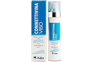 Fidia Farmaceutici CONNETTIVINAVISO - Emulsione Fluida per Idratare la Pelle, con Acido Ialuronico SPF15, Flacone Airless da 50ml