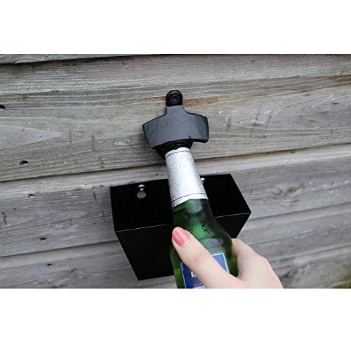 Wand Flaschenoffner mit Wandhalterung Flasche Cap Catcher durch Belle Vous – Wand Bieroffner und Soda Offner – Bierflaschenoffner – Montierte Schrauben und Wandstecker – Bar Offner - 6