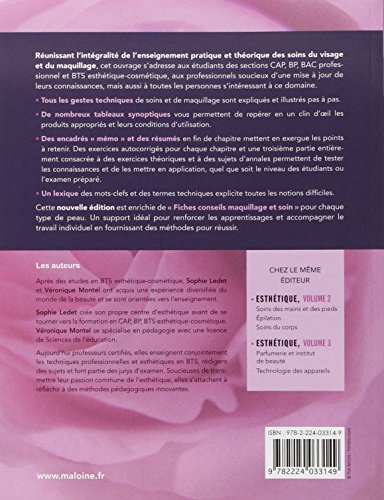 Book's Cover of Esthétique : Volume 1, Soins du visage maquillage