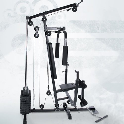 Fitnessstation inkl. 40kg Gewichte, Kraftstation für kompett-Workout auf kleinstem Raum - 9