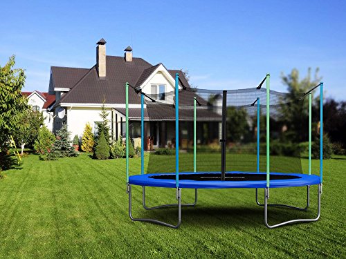 Trampolin 366 cm 12ft mit Sicherheitsnetz Innennetz und Einstiegsleiter Neo-Sport PRO Gartentrampolin - 6