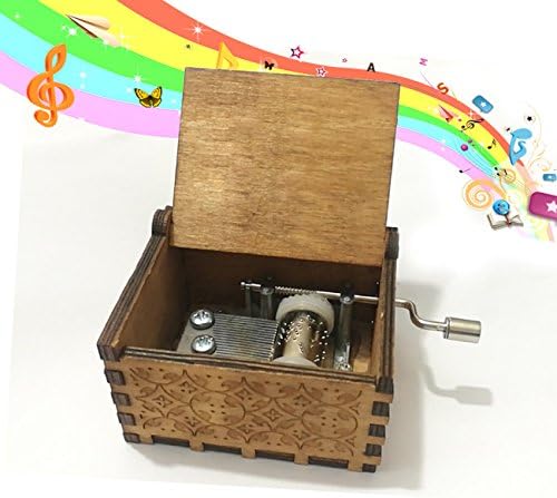 Wooden music box hand crank music box for Game of Thrones Theme Toocoo boutique creative christmas birthday small gifts mechanical toys for valentine's day, wedding, marriage, children, toy