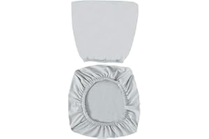 VOSAREA Office Chair Covers Stretch Computer Desk Chair Slipcovers Protector Removable Washable Chair Seat Cushion Protectors (Light Grey)