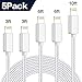 Produktbild WUXIAN Phone Kabel, 5Pack [3/3/6/6/10 FT] Nylon Phone Kabel [MFi Zertifiziert] für iPhone 8/8 Plus 7/7 Plus 6S / 6S Plus 6/6 Plus 5S 5C 5, Pad Air/Air 2, Pad Mini 2/3/4