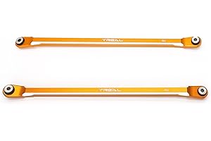 Treal Aluminum 7075 Rear Upper Links Set(2) pcs for 1/10 Axial Ryft (Orange)