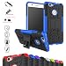 Produktbild Huawei Nova Kick-Ständer Hülle,Mama Mouth [Heavy Duty] Rugged Armor stoßfest Handy Schutzhülle Silikon Tasche Ständer Hülle Case mit Standfunktion für Huawei Nova 51090UAW 51090UAU 51090UPS 51090UPR Smartphone,Blau