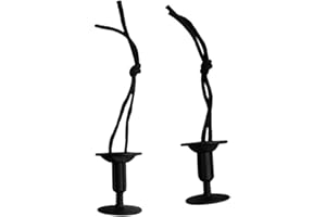 MagiDeal 1 Pair Black Strong Bodyboard Surfboard Leash Plug with Loop Cord - 50mm Thickness