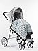 SwaddleDesigns Stroller Blanket, Brown Mod Circles, Pastel Blue