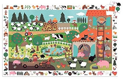Djeco - 85616 - Puzzle Observation - La Ferme - 35 Pièces