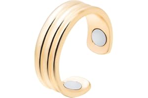 ZEZKT Anneau Magnétique de Drainage lymphatique Thérapeutique, Anneau de Contrôle de La Glycémie Réglable,Anneau Magnétique pour Perdre du Poids,Anneau Anti Stress,Bague de Santé Magnétique