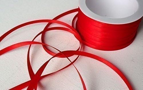 Satin Ribbon/Gift Wrap/Decorative Band 50 m x 3 mm Red