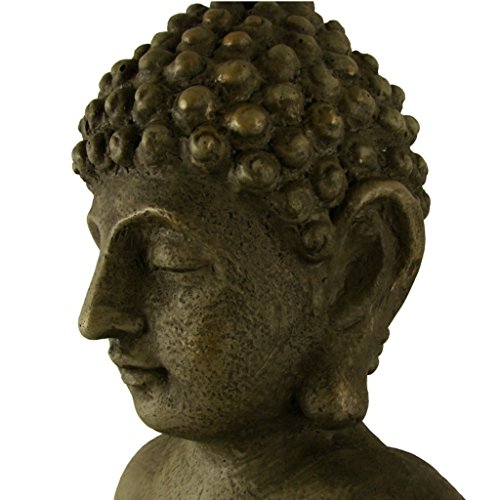 Stein Buddha Antik massiv Steinfigur Skulptur Feng Shui Garten Deko Statue - 4