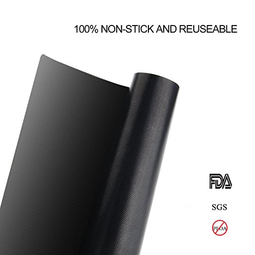 Vonimus BBQ Grillmatte 5er Set, Grillen und Backen Wiederverwendbar für Holzkohlegrill, Elektronischen Grill, Backofen, Dampf-Backofen, Mikrowelle - 3