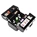 Songmics Aluminium Beauty Case Cosmetic Case with Handle Strap/2 Layers Makeup Box JBC315B