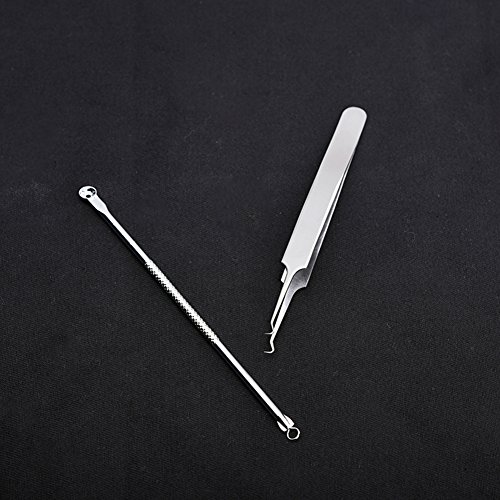 Blue Vessel NEUE Kurve Gebogen Mitesser Akne Nadel Pinzette Pickel Extractor Remover - 4