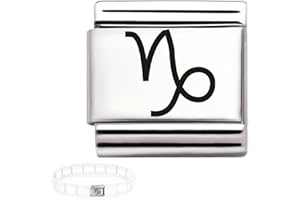 Andska Zodiac Charm for Italian Bracelet 9mm Steel Horoscope Star Sign Link Fits Italian bracelets Aries Taurus Gemini Cancer Leo Virgo Libra Scorpio Sagittarius Capricorn Aquarius Pisces