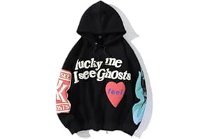 GDFENDU Lucky Me I See Ghosts Hoodie Hip Street Rapper Unisex Couple Sweatshirt With Novelty Printing