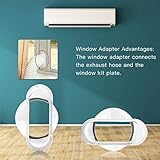 cuckoo-X Connecteur De Tuyau D'échappement De 13 Cm, Adaptateur De Fenêtre pour Climatiseur Portable, Interface De Bouche Plate pour Tuyau D'échappement Elegant