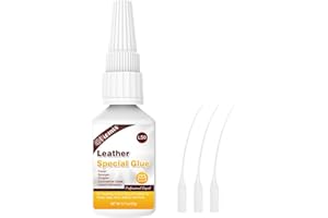 VIOMIS 20g Leather Glue, Special Fabric Adhesive for Leather Craft, Shoe Repair, Furniture Upholstery, DIY | Strong Bonding Permanent Clear Washable for Genuine Leather Clothing Bags Seats Sofa and PU