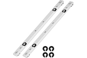 QWORK® 2 pezzi miter bar slider 300mm, guida per mitra in lega di alluminio a T per seghe da tavolo